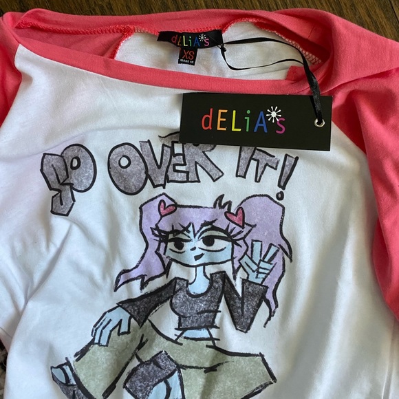 Delia’s by DollsKill | NWT’s cyber Y2K grunge punk skater baby T shirt - Picture 4 of 5